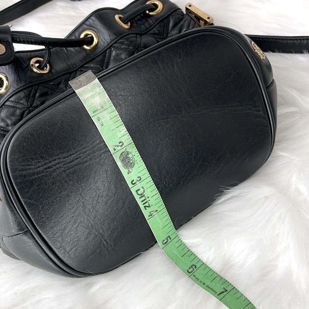 MCM‎ Black Quilted Leather Bucket Bag
